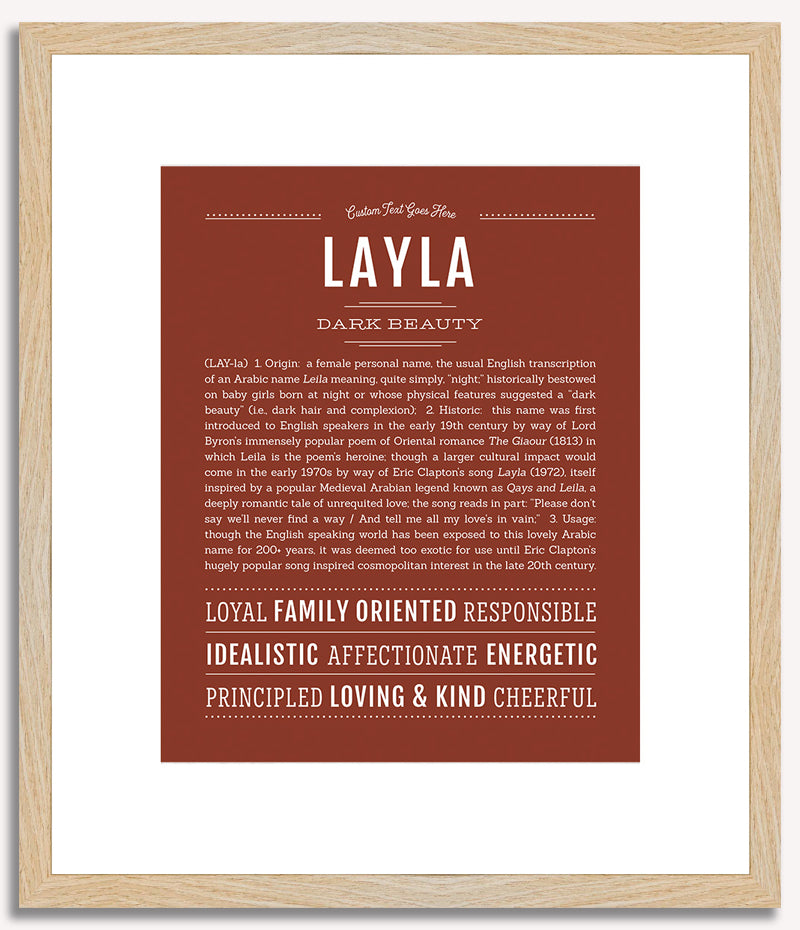 Layla | Name Art Print