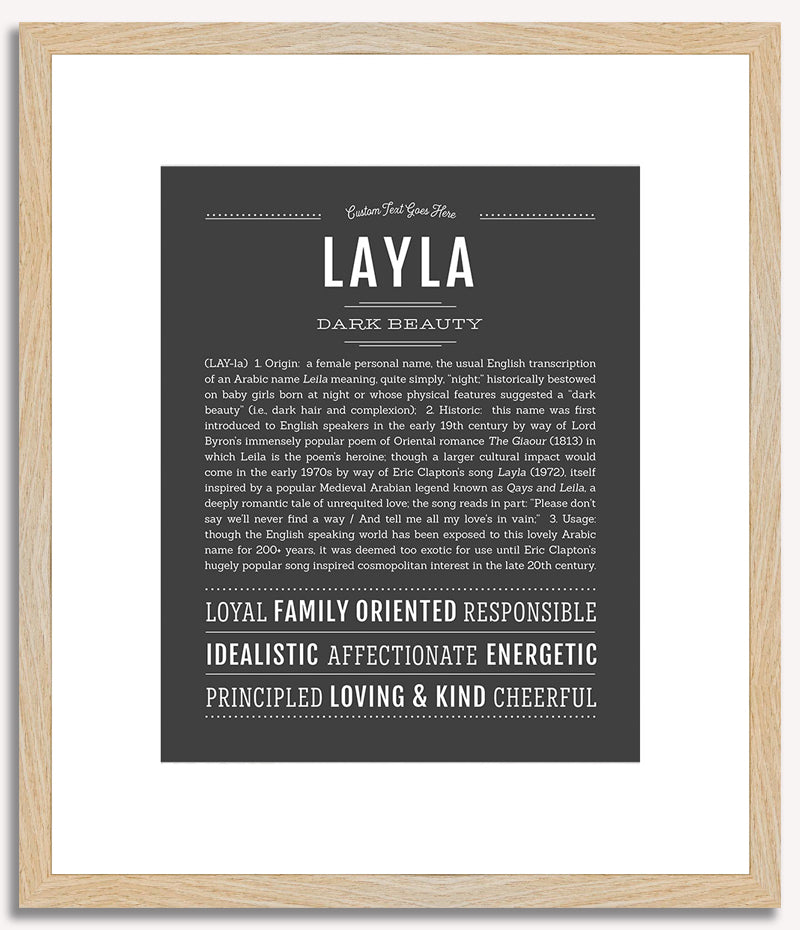 Layla | Name Art Print