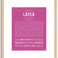 Layla | Name Art Print