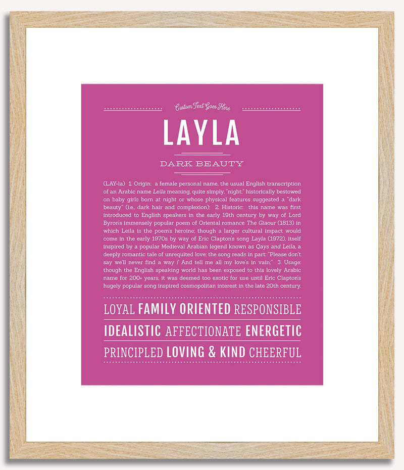 Layla | Name Art Print