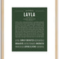 Layla | Name Art Print