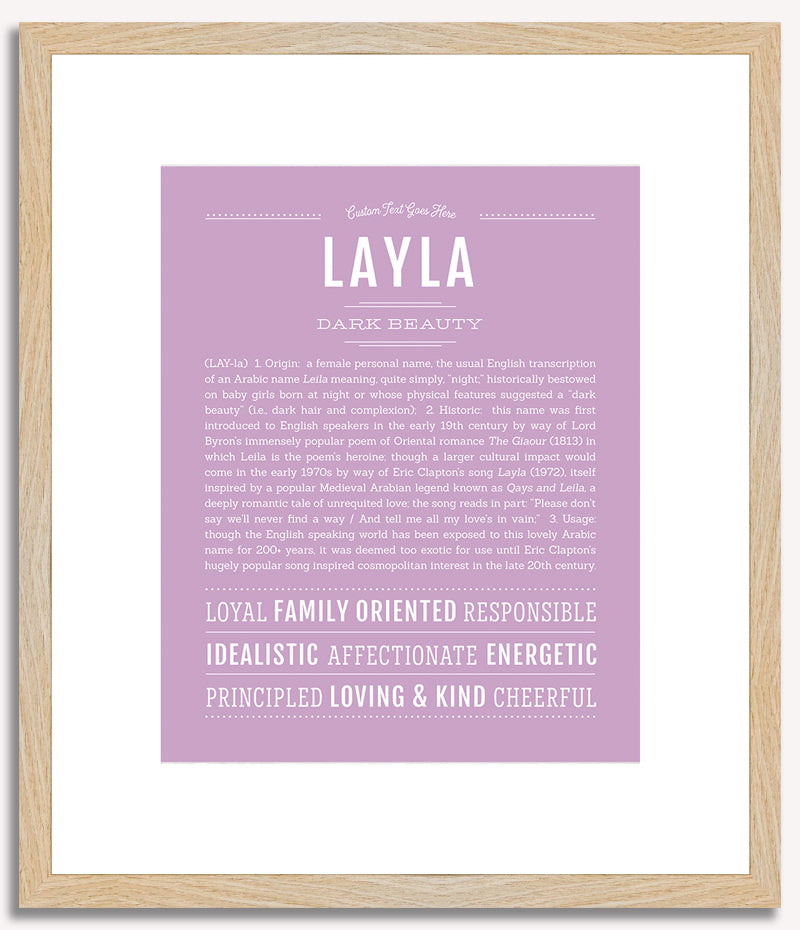 Layla | Name Art Print