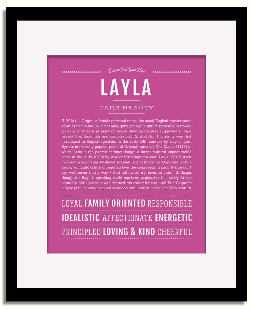 Frame Options | Dark Pink | Black Frame, Matted