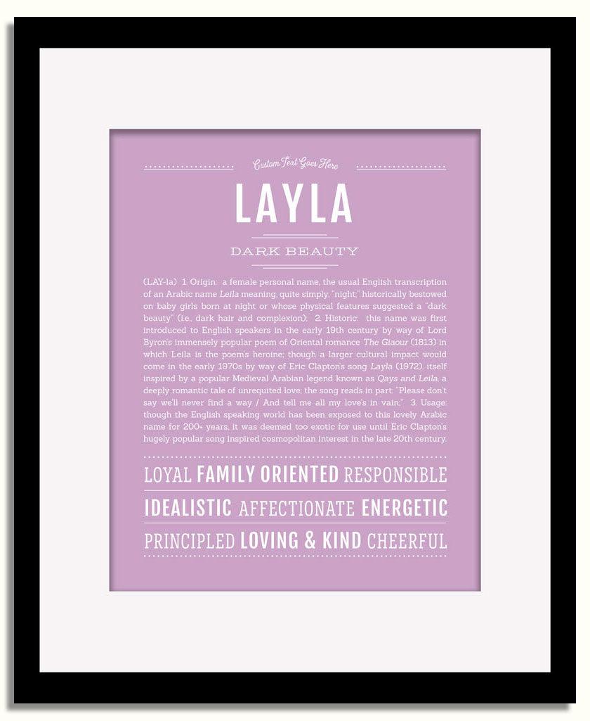 Frame Options | Lilac | Black Frame, Matted