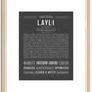 Layli | Name Art Print