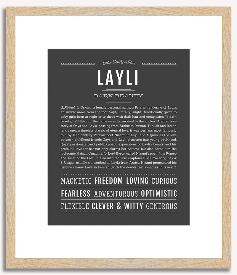 Layli | Name Art Print