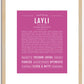 Layli | Name Art Print