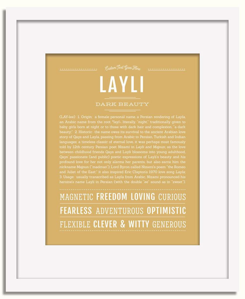 Frame Options | Matte Gold | White Frame, Matted