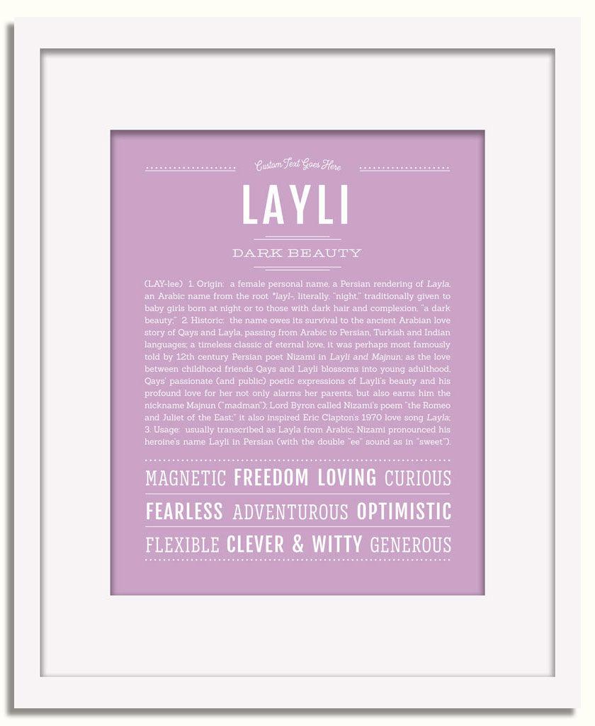 Frame Options | Lilac | White Frame, Matted