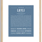 Layli | Name Art Print