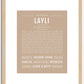 Layli | Name Art Print