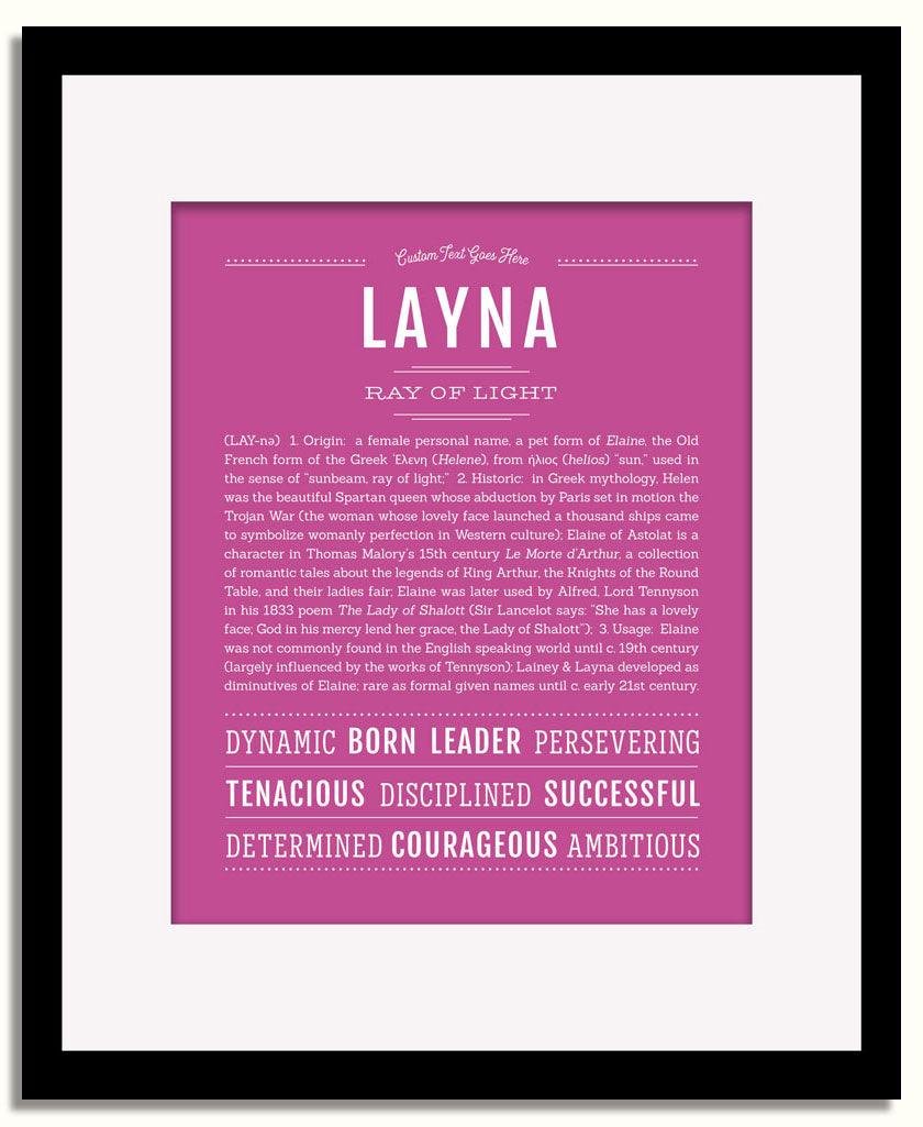 Frame Options | Dark Pink | Black Frame, Matted