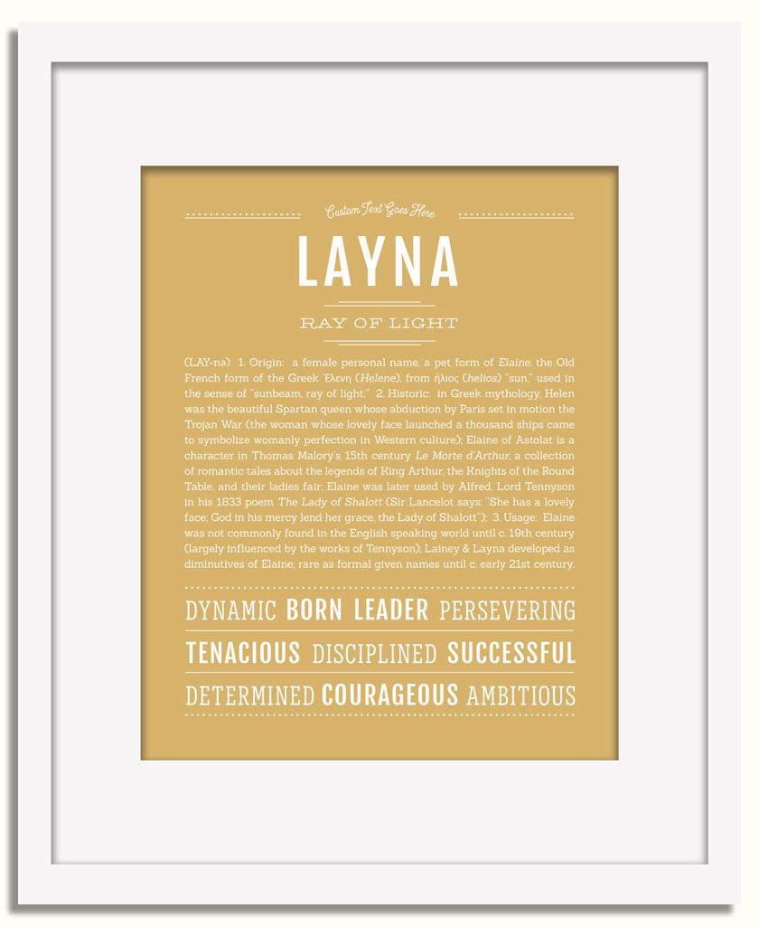 Frame Options | Matte Gold | White Frame, Matted