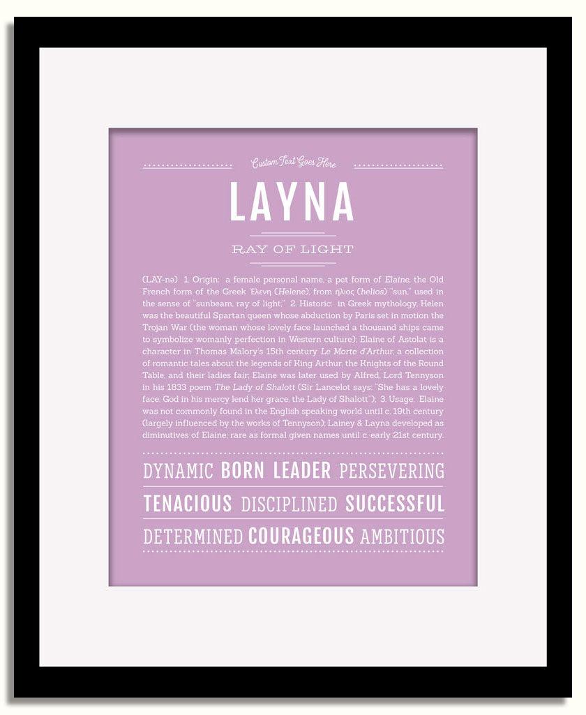 Frame Options | Lilac | Black Frame, Matted