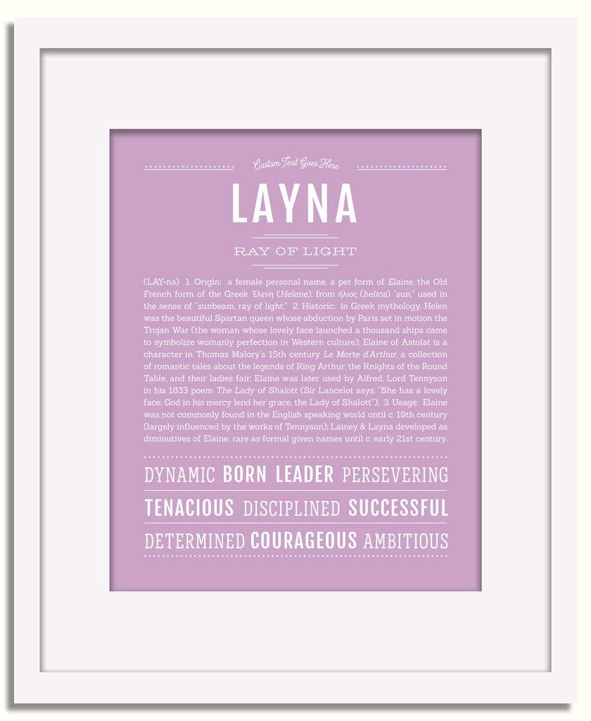 Frame Options | Lilac | White Frame, Matted