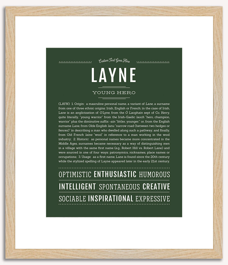 Layne (male) | Name Art Print