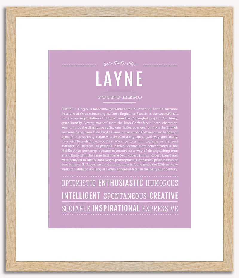 Layne (male) | Name Art Print