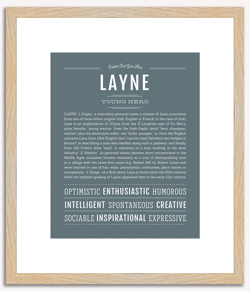 Layne (male) | Name Art Print