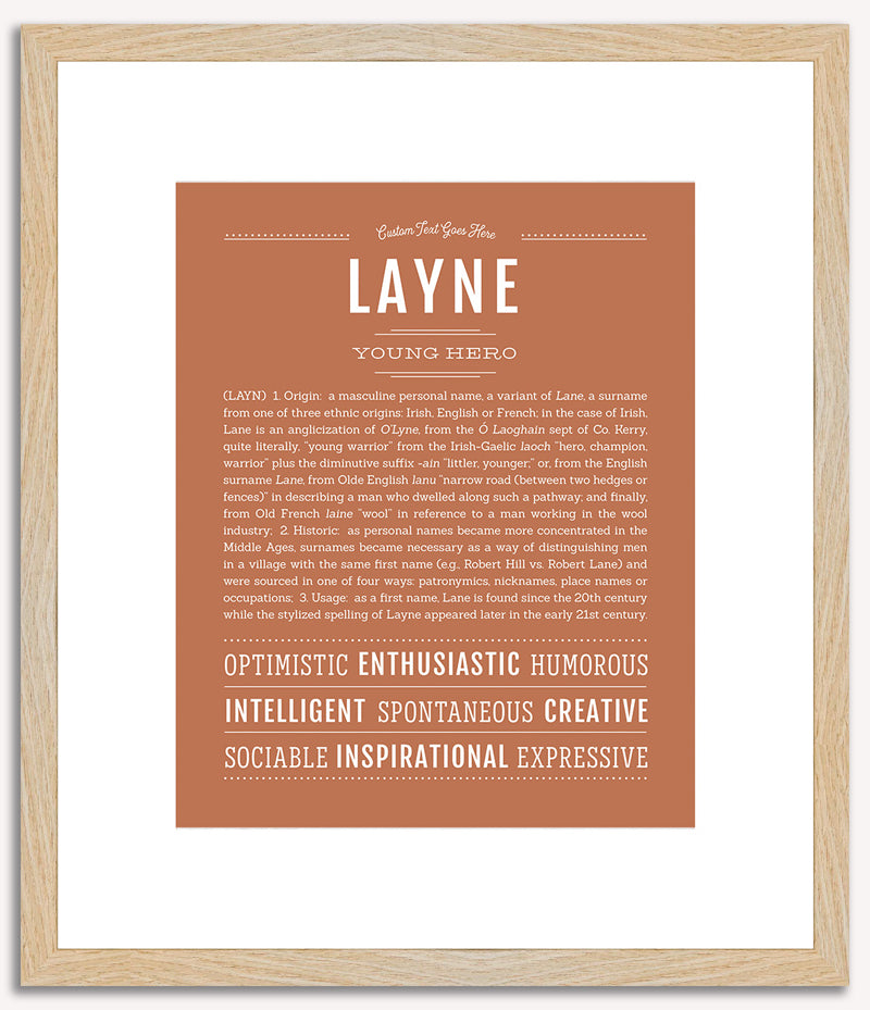 Layne (male) | Name Art Print