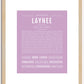 Laynee | Name Art Print