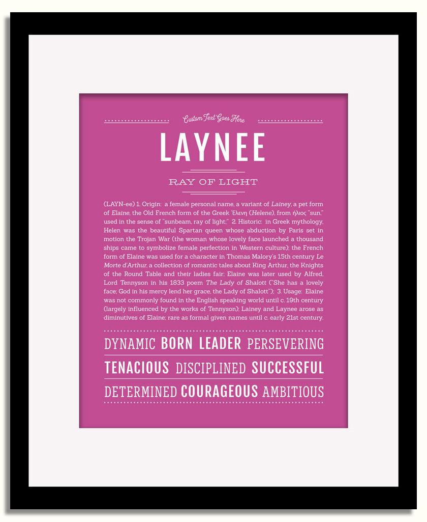 Frame Options | Dark Pink | Black Frame, Matted