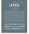Laynee | Name Art Print – Name Stories
