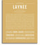 Laynee | Name Art Print – Name Stories