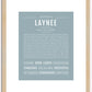 Laynee | Name Art Print