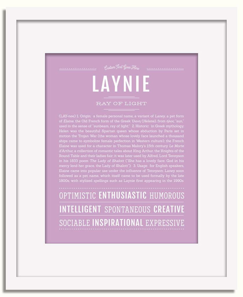 Frame Options | Lilac | White Frame, Matted