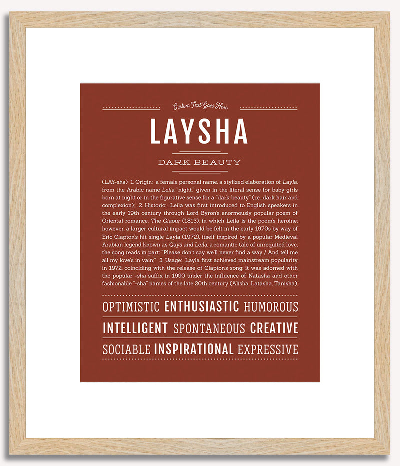 Laysha | Name Art Print