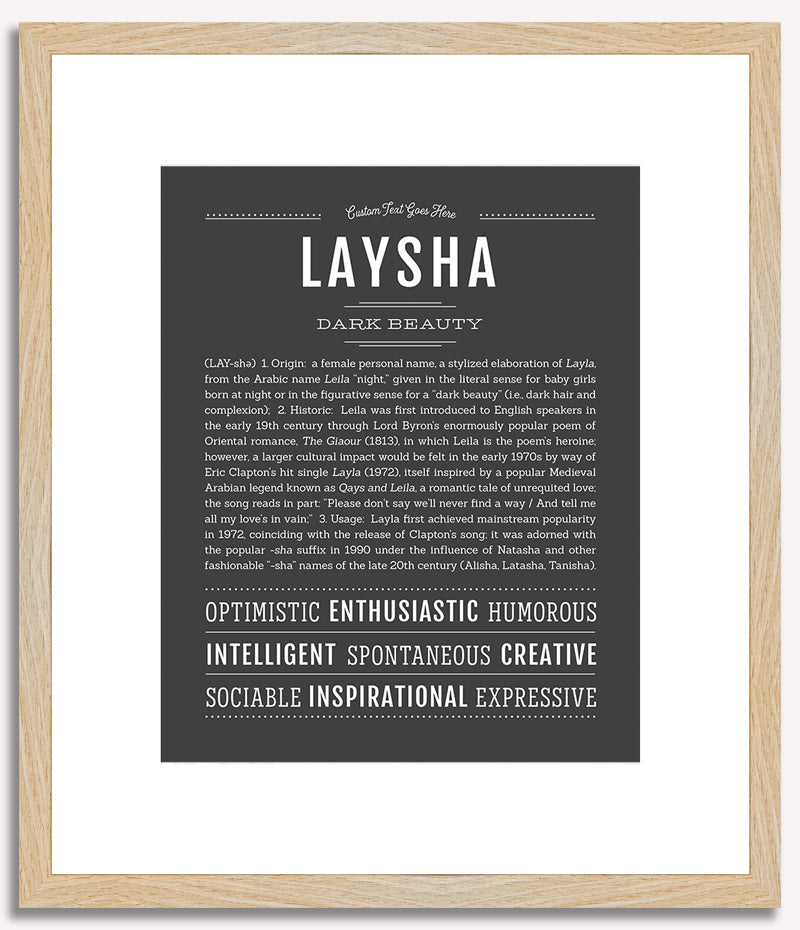 Laysha | Name Art Print