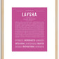 Laysha | Name Art Print