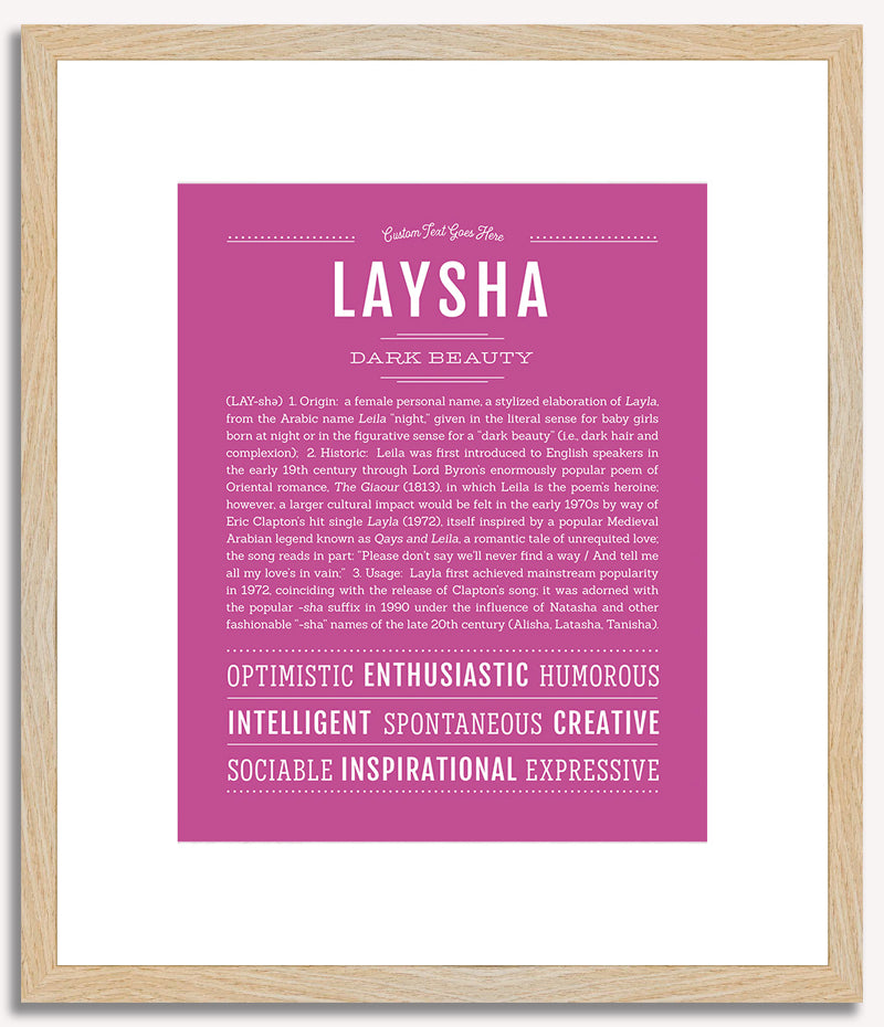 Laysha | Name Art Print