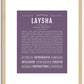 Laysha | Name Art Print