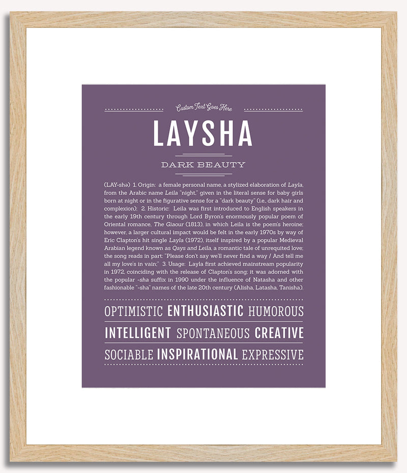 Laysha | Name Art Print