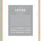 Laysha | Name Art Print