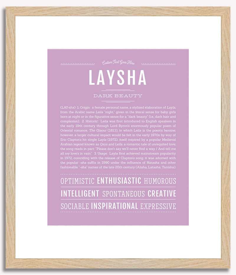 Laysha | Name Art Print