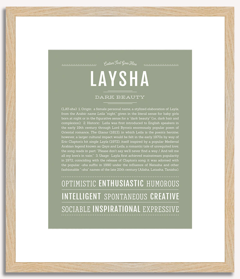 Laysha | Name Art Print