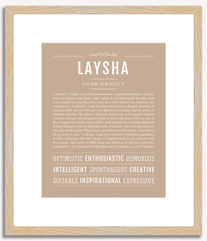 Laysha | Name Art Print