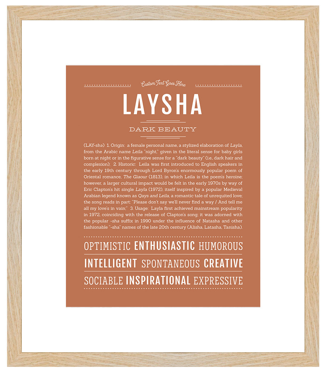 Laysha | Name Art Print