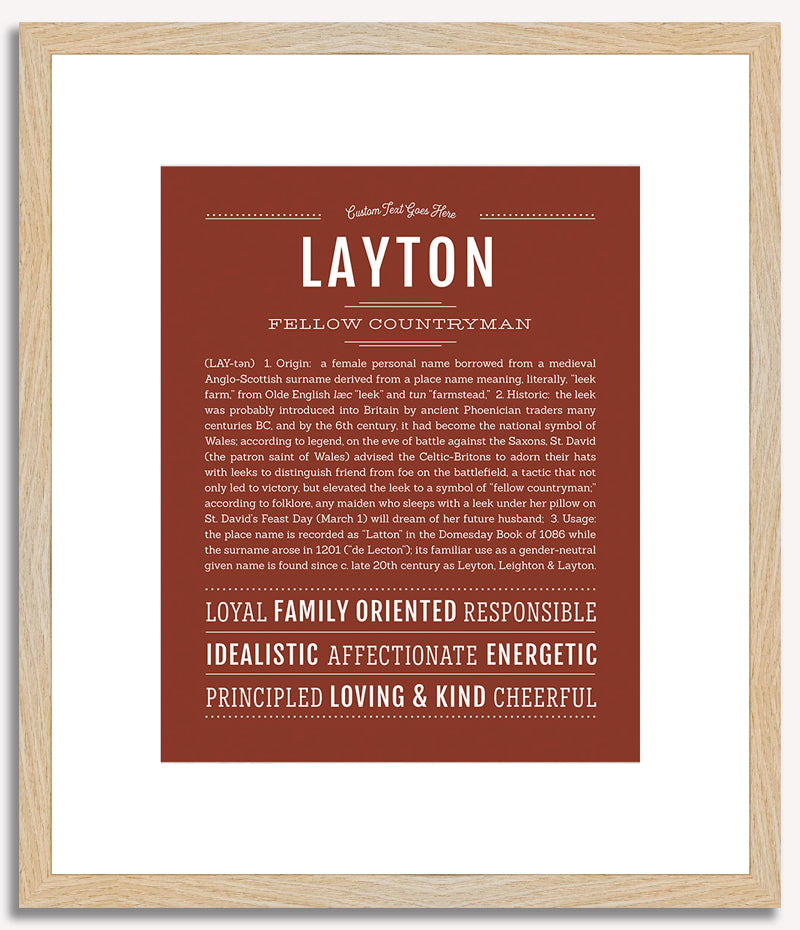 Layton (female) | Name Art Print