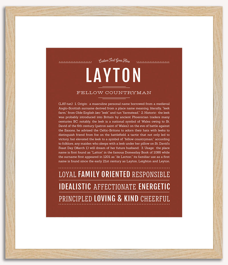 Layton | Name Art Print