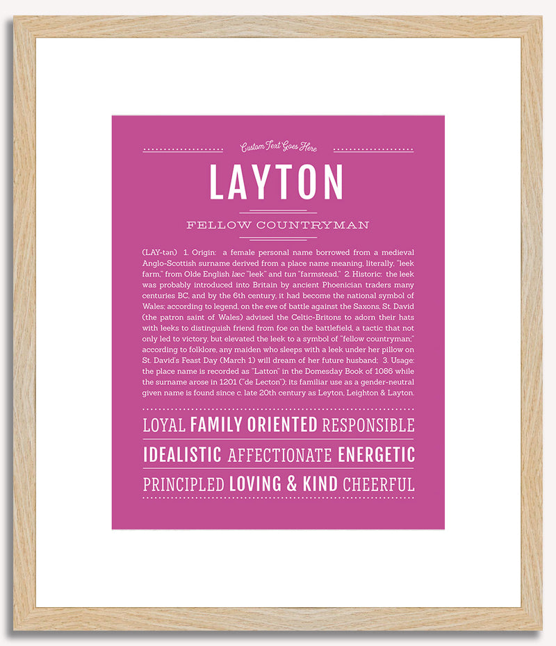 Layton (female) | Name Art Print