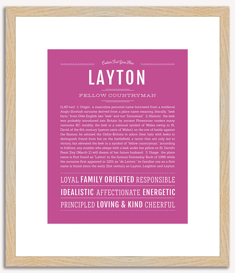 Layton | Name Art Print