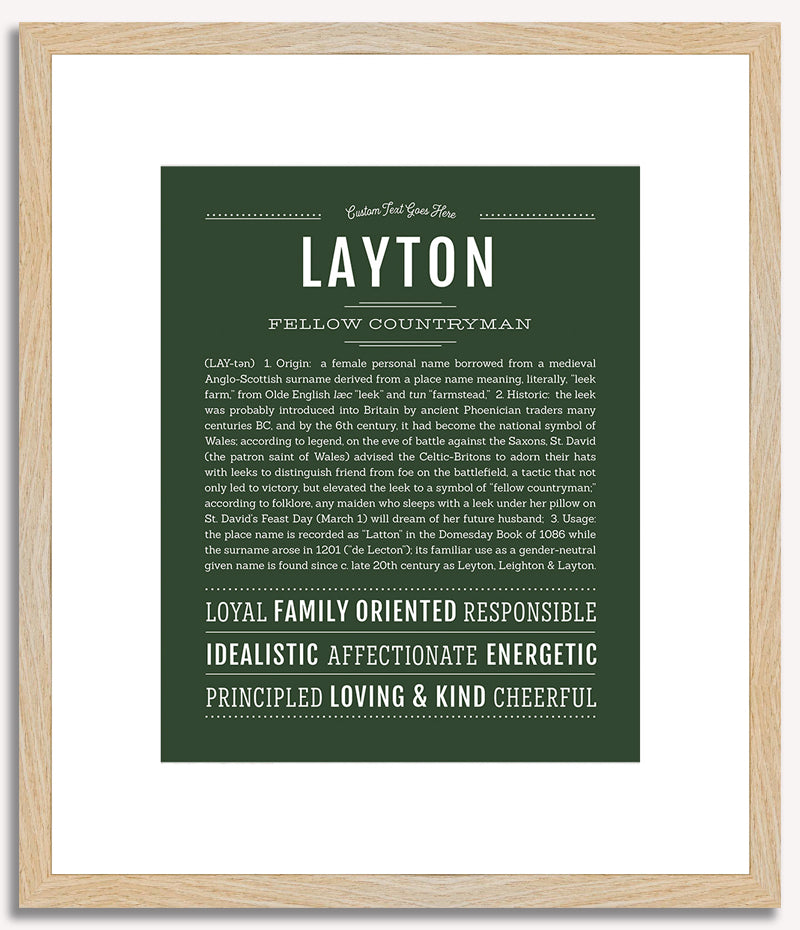 Layton (female) | Name Art Print