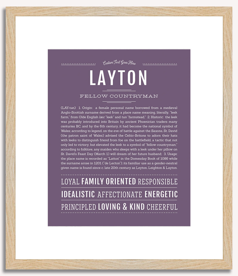 Layton (female) | Name Art Print