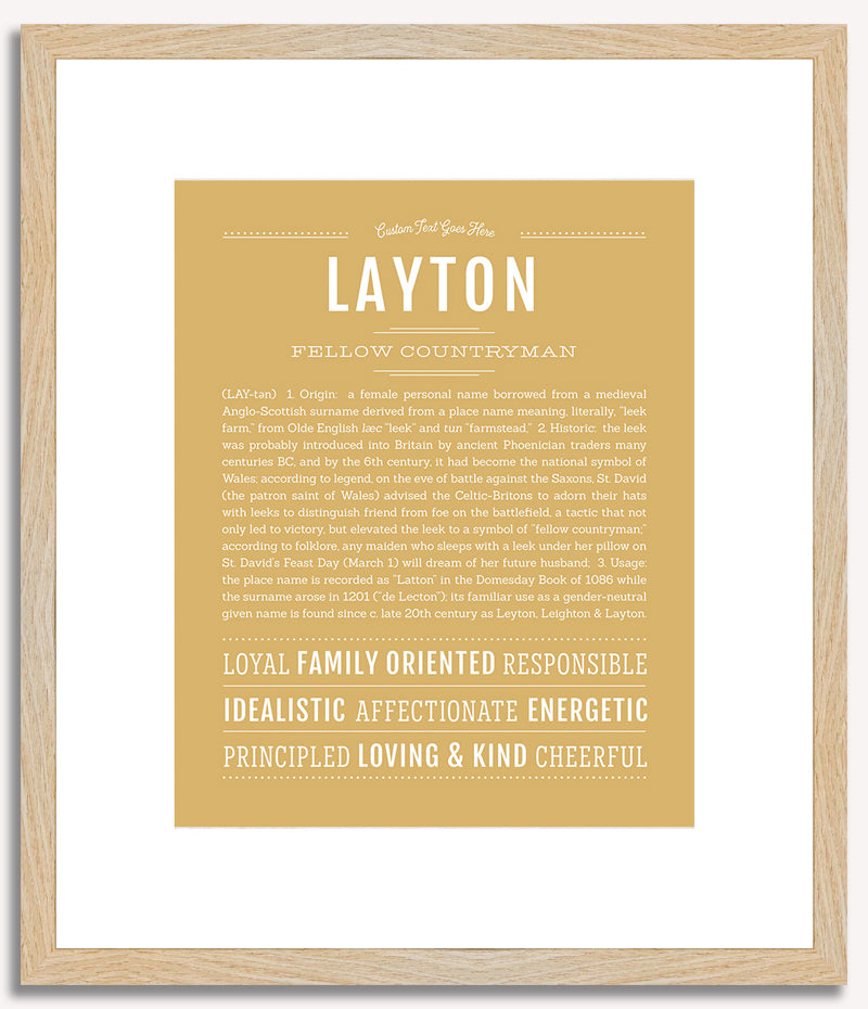 Layton (female) | Name Art Print