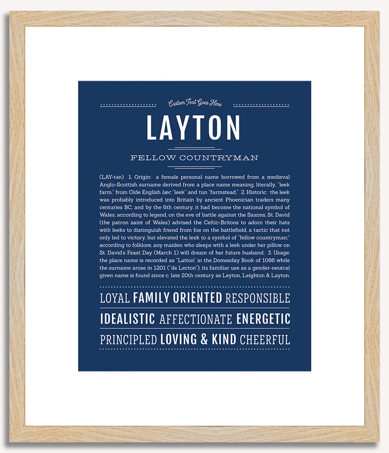 Layton (female) | Name Art Print