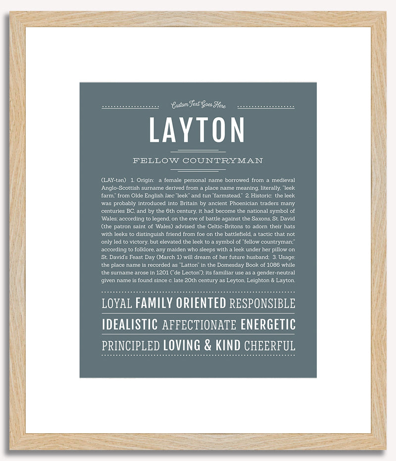 Layton (female) | Name Art Print