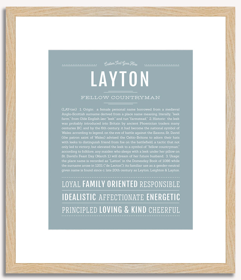 Layton (female) | Name Art Print